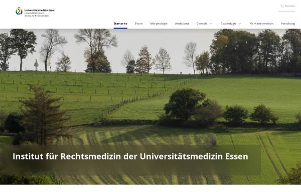 Vorschau von www.uk-essen.de, Institut für Rechtsmedizin an der Universität Essen