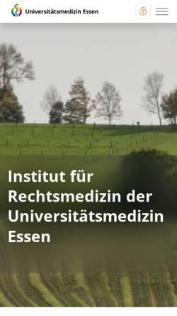 Vorschau der mobilen Webseite www.uk-essen.de, Institut für Rechtsmedizin an der Universität Essen