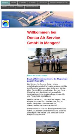 Vorschau der mobilen Webseite www.donauair.de, Donau-Air Service GmbH
