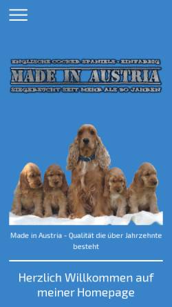 Vorschau der mobilen Webseite www.cocker.at, Made in Austria