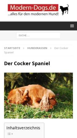 Vorschau der mobilen Webseite www.cockerspaniel-vom-werratal.de, Vom Werratal