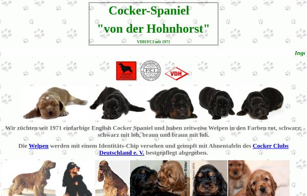 Vorschau von www.english-cocker.de, von der Hohnhorst