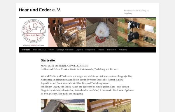 Vorschau von www.haar-und-feder.de, Kleintierzuchtverein Haar und Feder