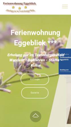 Vorschau der mobilen Webseite www.ferienwohnung-eggeblick.de, Ferienwohnung Eggeblick