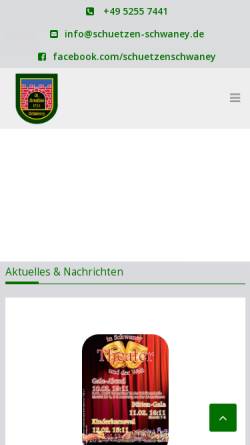 Vorschau der mobilen Webseite www.schuetzen-schwaney.de, Schwaney.de