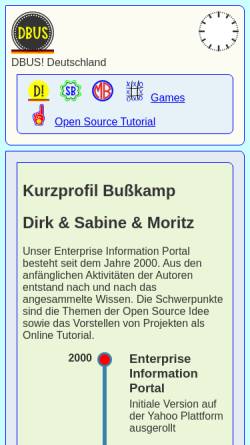 Vorschau der mobilen Webseite www.dbus.de, DBUS! Deutschland