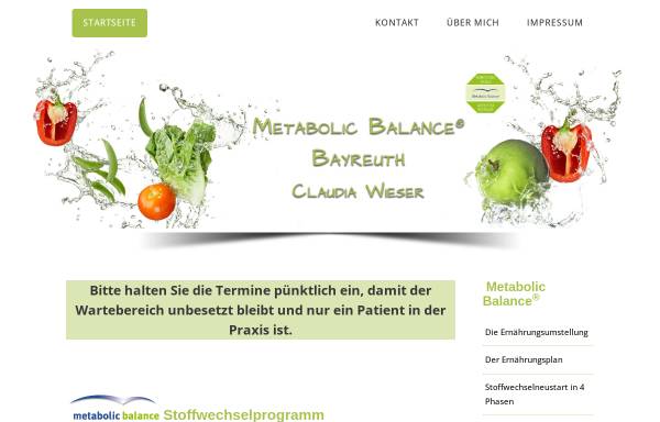 Vorschau von www.metabolic-bayreuth.de, Metabolic Balance