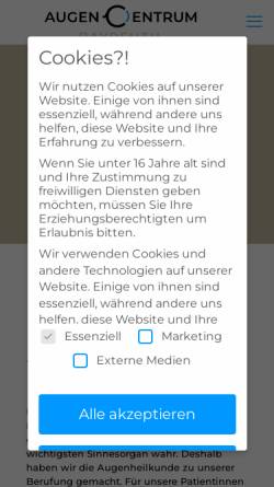 Vorschau der mobilen Webseite www.augen-operations-zentrum.de, Praxis Dr. Krehn
