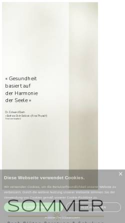 Vorschau der mobilen Webseite www.sommer-bachblueten.ch, Caroline Sommer - Bachblütenberatung