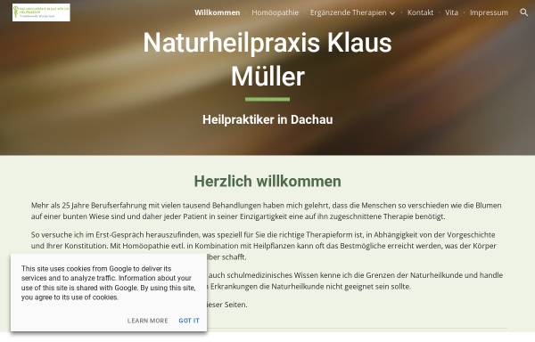 Vorschau von www.naturheilpraxis-klaus-mueller.de, Klaus Müller