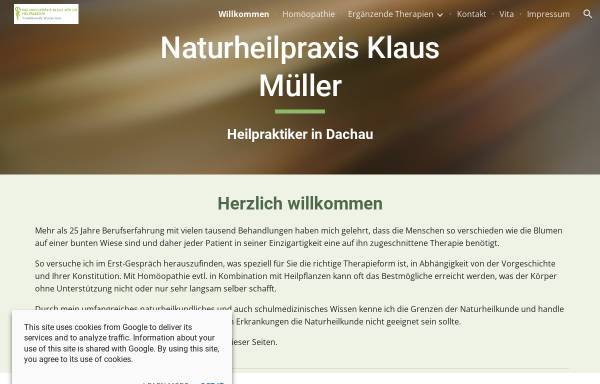 Vorschau von www.naturheilpraxis-klaus-mueller.de, Klaus Müller