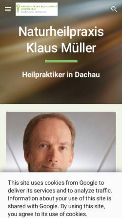 Vorschau der mobilen Webseite www.naturheilpraxis-klaus-mueller.de, Klaus Müller