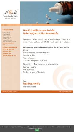 Vorschau der mobilen Webseite www.martina-merkle.de, Martina Merkle