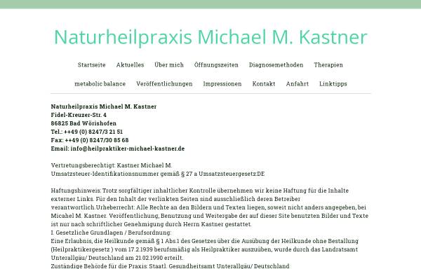 Vorschau von www.heilpraktiker-michael-kastner.de, Michael Kastner