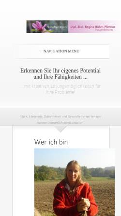 Vorschau der mobilen Webseite www.cranio-tcm.de, Regine Böhm-Plättner
