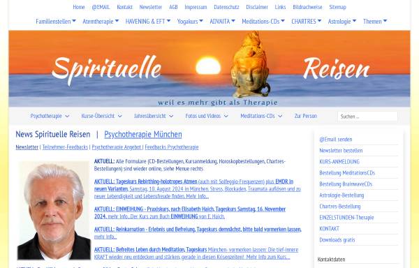 Vorschau von www.spirituelle-reisen.de, Spirituelle Reisen - Reinhold Pertler