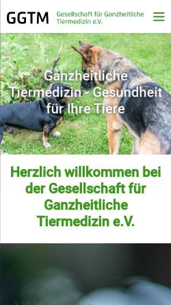 Vorschau der mobilen Webseite www.ggtm.de, Gesellschaft für ganzheitliche Tiermedizin
