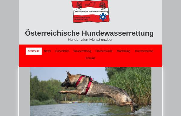 Vorschau von www.oehwr.at, Österreichische Hundewasserrettung