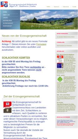 Vorschau der mobilen Webseite www.eg-kaufbeuren.de, Erzeugergemeinschaft für Schlachtvieh Allgäu w. V. Kaufbeuren