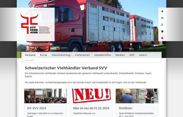 Vorschau von www.viehhandel-schweiz.ch, Schweizerischer Viehhändler-Verband
