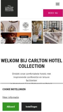 Vorschau der mobilen Webseite www.carlton.nl, Hotel Carlton De Brug