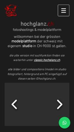 Vorschau der mobilen Webseite www.hochglanz.ch, Stephan Ziegler