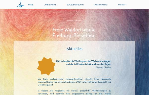 Vorschau von www.fws-freiburg-rieselfeld.de, Freie Waldorfschule Freiburg-Rieselfeld