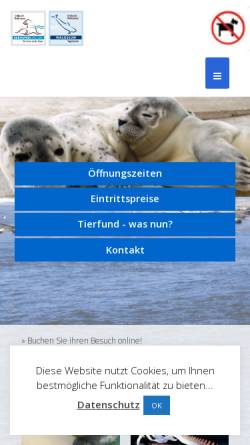 Vorschau der mobilen Webseite www.seehundstation-norddeich.de, Seehundauffang- und Forschungsstation Norddeich