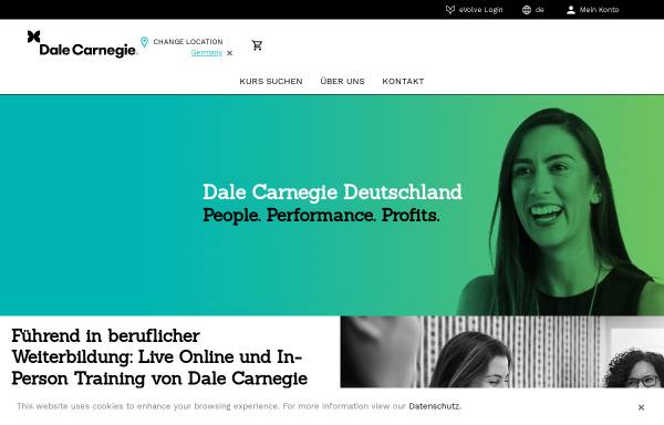 Vorschau von www.dalecarnegie.de, Dale Carnegie Training Deutschland GmbH
