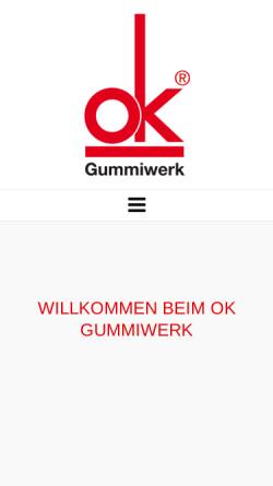 Vorschau der mobilen Webseite www.ok-gummiwerk.de, Otto Körting GmbH