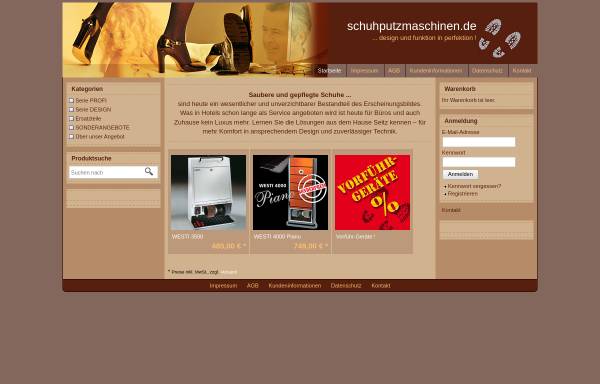 Vorschau von www.schuhputzmaschinen.info, Silke Seitz Vertrieb