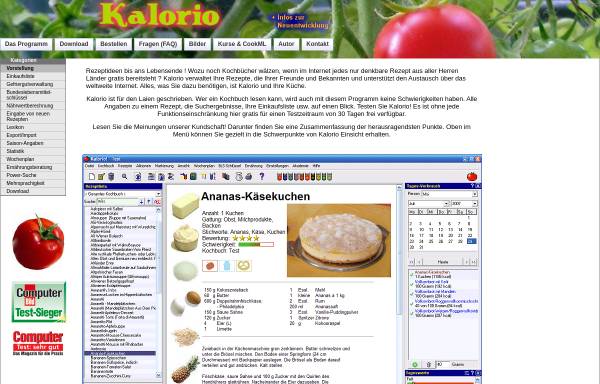Vorschau von www.kalorio.de, Kalorio