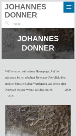 Vorschau der mobilen Webseite www.johannes-donner.de, Donner, Johannes