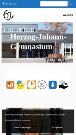 Vorschau der mobilen Webseite hjg-sim.de, Herzog-Johann-Gymnasium