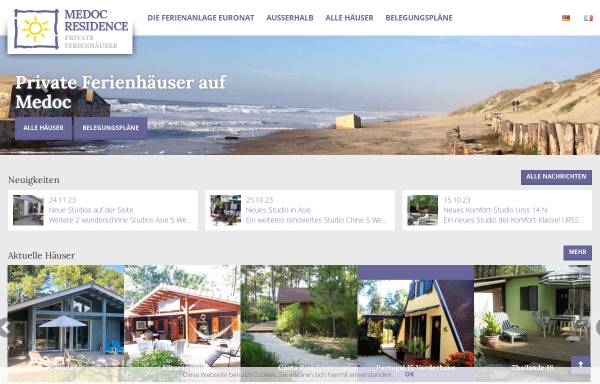 Vorschau von www.ferienhaus-euronat.de, Private Ferienhäuser in und um Euronat