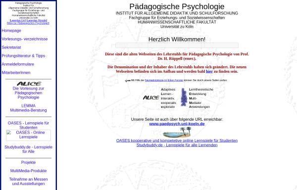 Abteilung Pädagogische Psychologie der Universität Köln