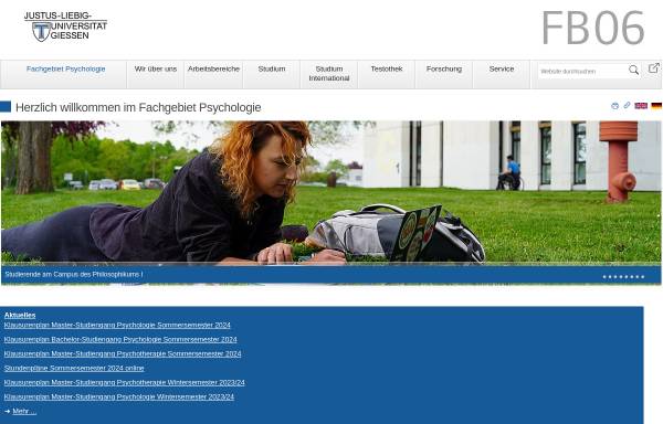 Fachbereich Pädagogische Psychologie der Universität Gießen