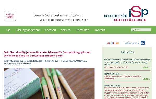 Vorschau von www.isp-dortmund.de, Institut für Sexualpädagogik