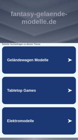 Vorschau der mobilen Webseite www.fantasy-gelaende-modelle.de, Fantasy-Gelände-Modelle