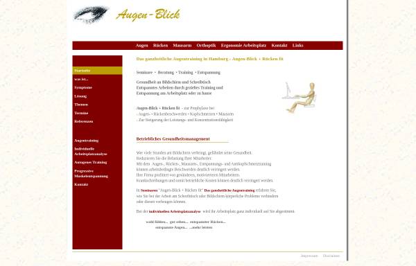 Vorschau von www.augentraining-gaensicke.de, Augen-Blick