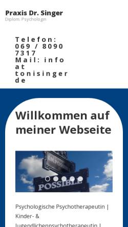 Vorschau der mobilen Webseite www.tonisinger.de, Soziale Kompetenz spielerisch lernen