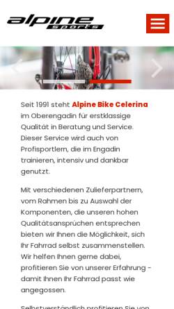 Vorschau der mobilen Webseite www.alpinesports.ch, Alpine Sports Celerina