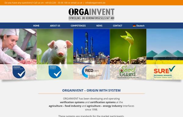 Vorschau von www.orgainvent.de, Orgainvent GmbH