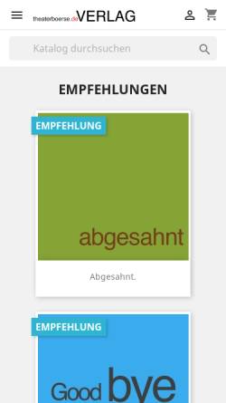 Vorschau der mobilen Webseite theaterverlag.eu, Impuls-Theater-Verlag
