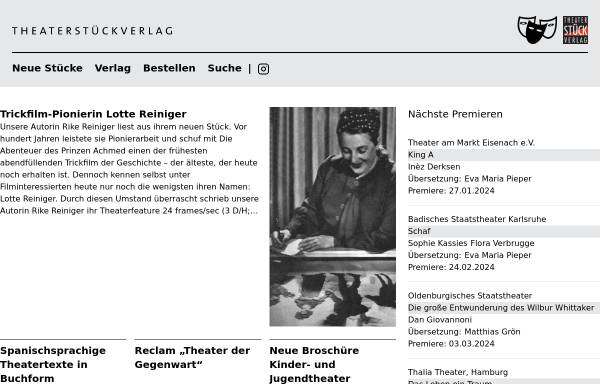 Vorschau von www.theaterstueckverlag.de, Theaterstückverlag München