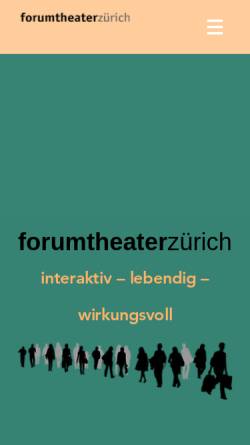 Vorschau der mobilen Webseite www.forumtheater.ch, Forum Theater Zentrum Zürich