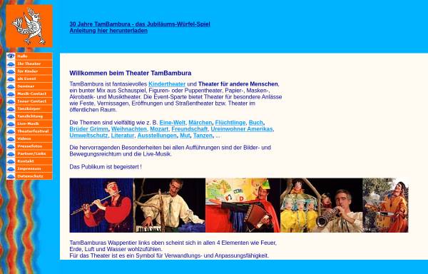 Vorschau von www.tambambura.de, Kindertheater TamBambura und Theater Grotesk
