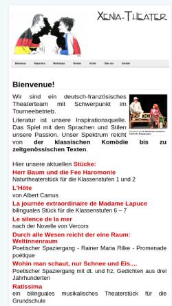Vorschau der mobilen Webseite xenia-theater.de, Xenia-Theater