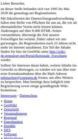 Vorschau der mobilen Webseite www.genealogienetz.de, Siebenbürger Sachsen im Genealogienetz