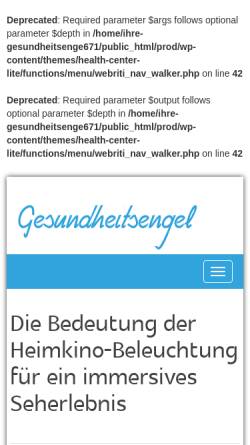 Vorschau der mobilen Webseite www.ihre-gesundheitsengel.de, Gesundheitsengel